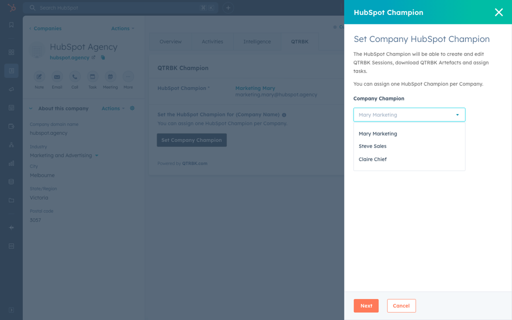 QTRBK- HubSpot Champion